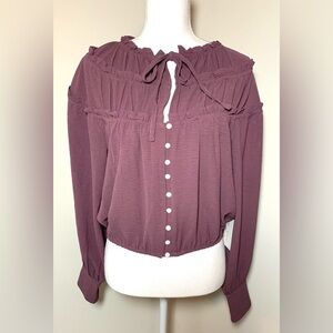 NWT Bishop + Young Boho Canyon Top Button Up Women Size Small